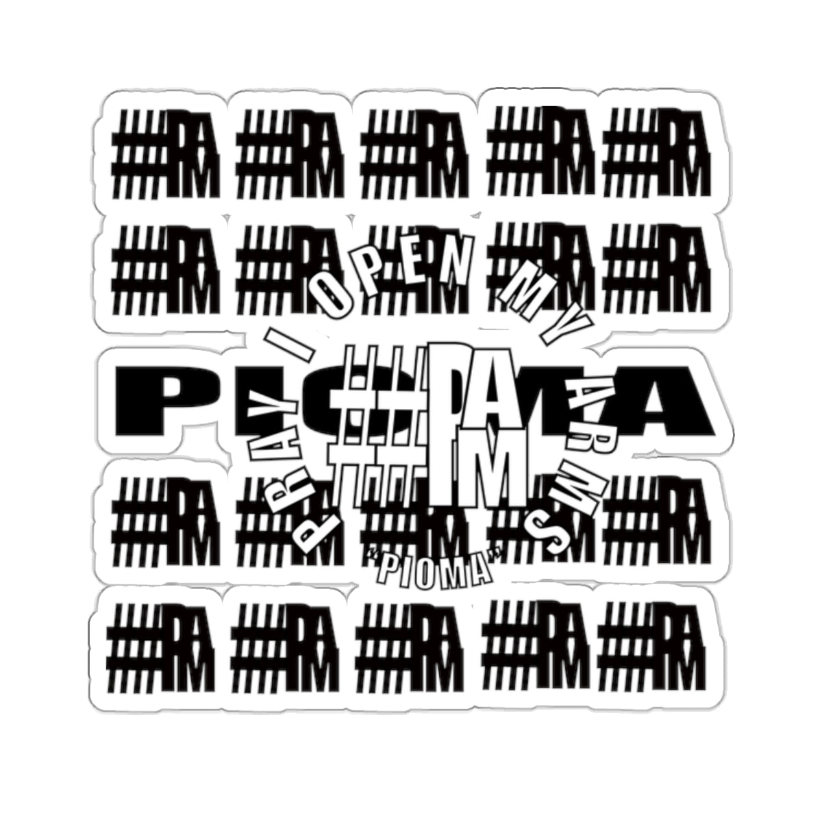 "PIOMA" Collage sticker